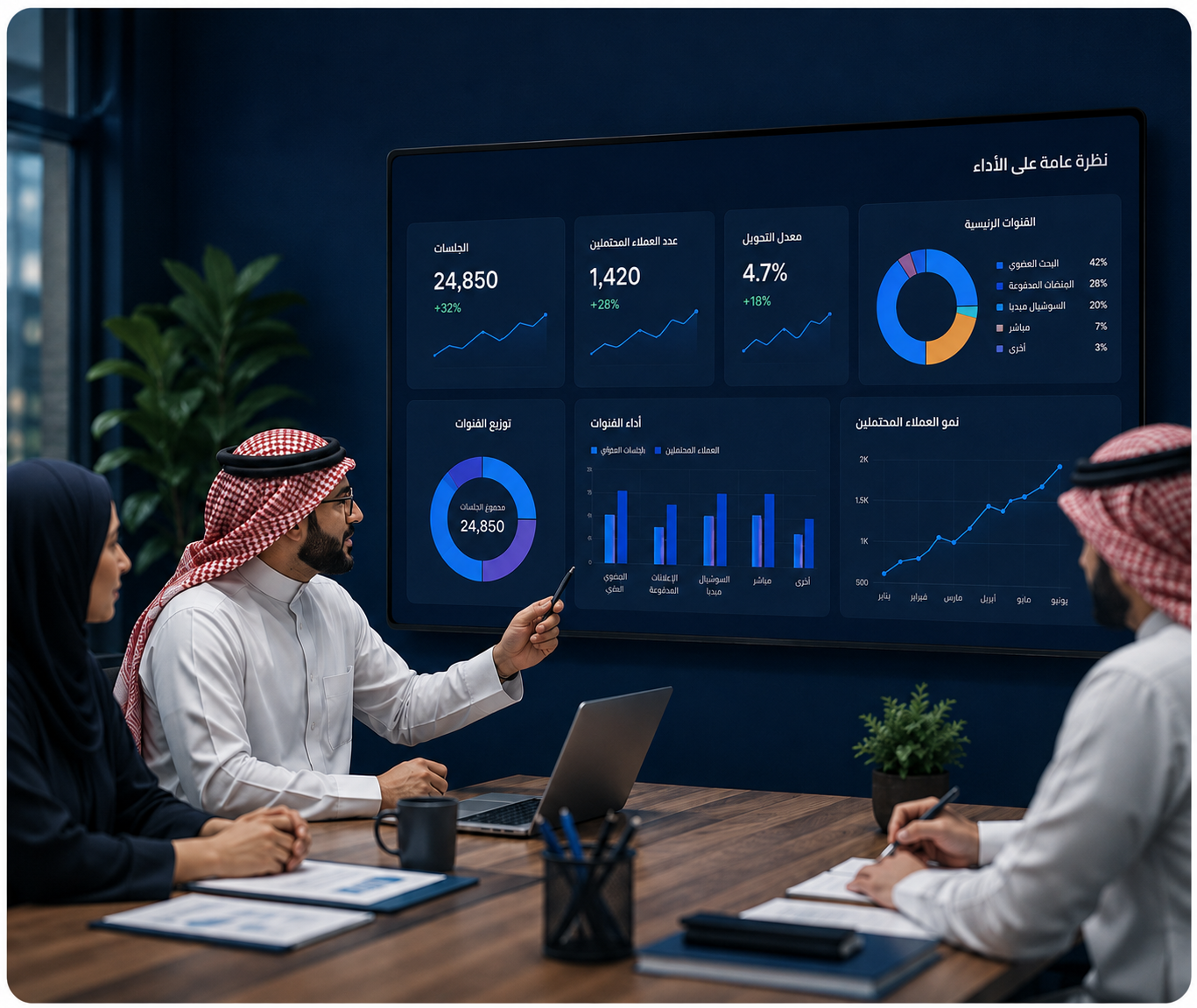 فريق سعودي يحلل بيانات المتجر وفرص النمو