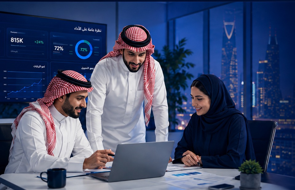 فريق سعودي يحلل أداء متجر إلكتروني وبيانات التسويق